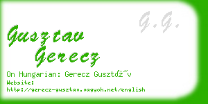 gusztav gerecz business card